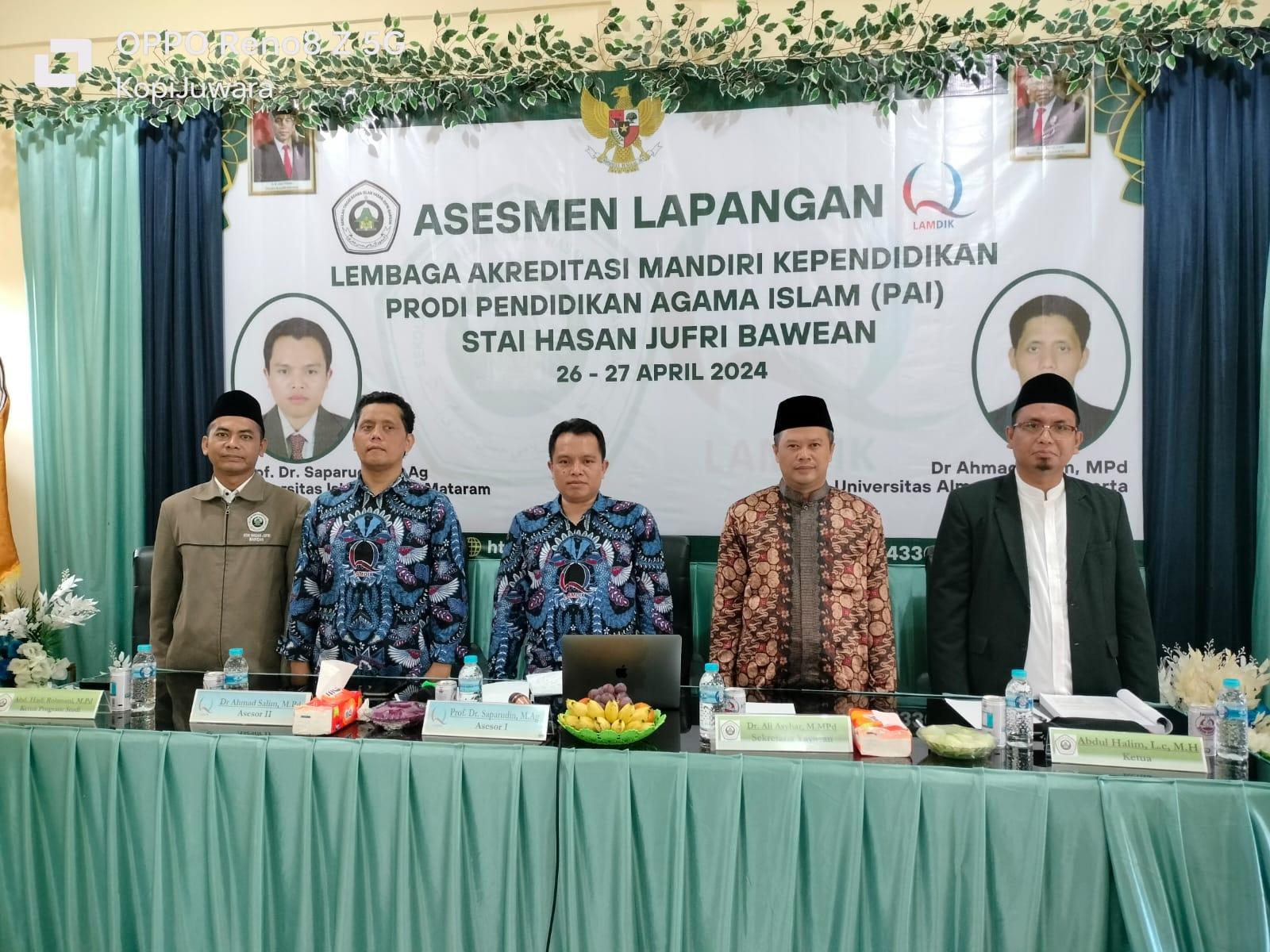 Jalani Asesmen Lapangan Oleh LAMDIK, Prodi PAI STAI Hasan Jufri Bawean Ingin Hasil Terbaik
